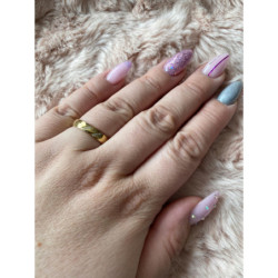 98 Pierścionek Obrączka cyrkonie roz 8 stal 316L