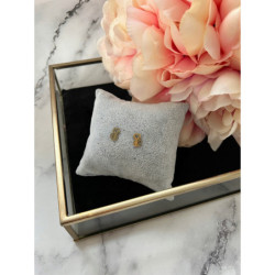 Złote kolczyki wkrętki KOT KOTEK STAL 316L