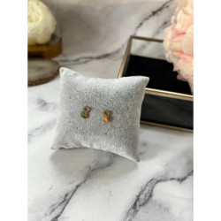 Złote kolczyki wkrętki KOT KOTEK STAL 316L