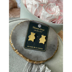 1083 Kolczyki Moon River Miś Misiu stal 316L