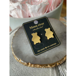 1083 Kolczyki Moon River Miś Misiu stal 316L