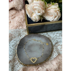 608 Bransoletka koraliki SERCE SERDUSZKO stal 316