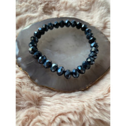 Bransoletka na gumce szklane koraliki