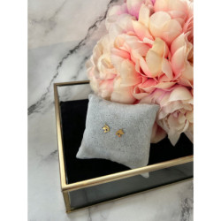 Złote kolczyki wkrętki JEDNOROŻEC UNICORN STAL 316