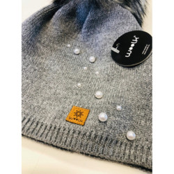 Czapka damska zimowa pompon korale Woolk