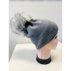 Czapka damska zimowa pompon korale Woolk