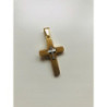 Krzyż krzyżyk złoty stal chirurgiczna 316L