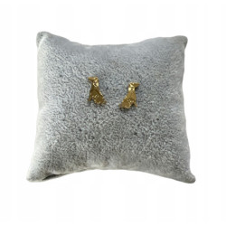 Złote kolczyki wkrętki PIES...