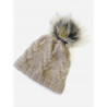 Czapka damska zimowa pompon PaMaMi ocieplona