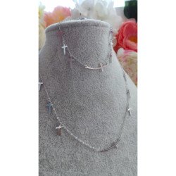 Celebrytka bransoletka KRZYŻ KRZYŻE STAL SREBRNA