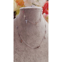 Celebrytka bransoletka KRZYŻ KRZYŻE STAL SREBRNA