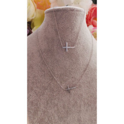 Celebrytka bransoletka KRZYŻ KRZYŻE STAL SREBRNA