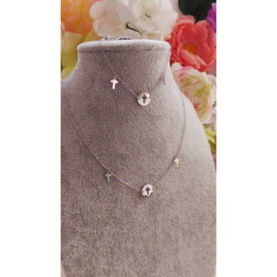 Celebrytka bransoletka KRZYŻ KRZYŻE STAL SREBRNA