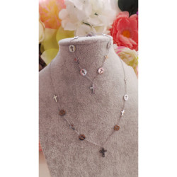 Celebrytka bransoletka KRZYŻ KRZYŻE STAL SREBRNA