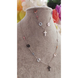 Celebrytka bransoletka KRZYŻ KRZYŻE STAL SREBRNA