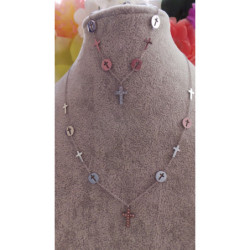 Celebrytka bransoletka KRZYŻ KRZYŻE STAL SREBRNA