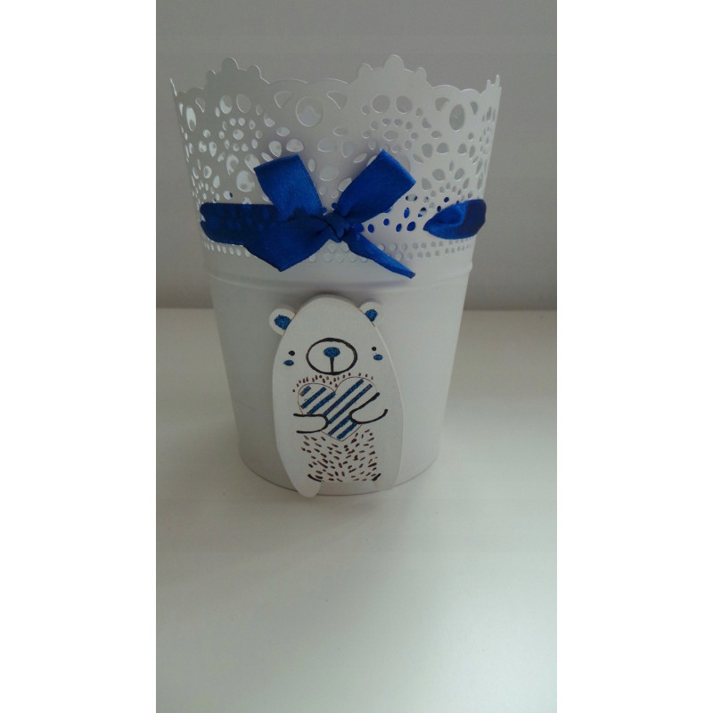 Doniczka, osłonka przybornika na kredki MIŚ