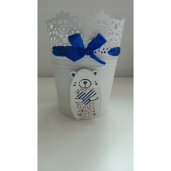 Doniczka, osłonka przybornika na kredki MIŚ