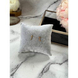 Złote kolczyki wkrętki KRZYŻ KRZYŻYK STAL 316L