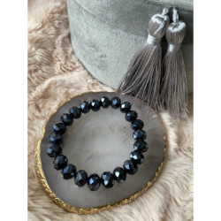 Bransoletka na gumce szklane koraliki