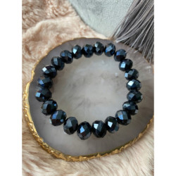 Bransoletka na gumce szklane koraliki