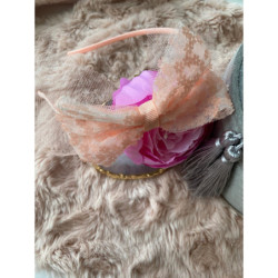 Opaska do włosów tiul kokarda dla księżniczki HIT