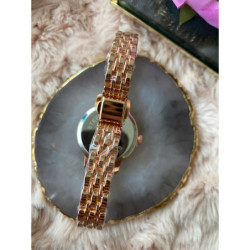 Zegarek KURREN złota bransoletka kwiat 3D piękny