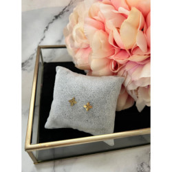 Złote kolczyki wkrętki KONICZYNKI STAL 316L