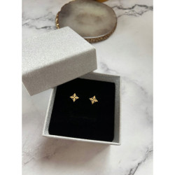 Złote kolczyki wkrętki KONICZYNKI STAL 316L