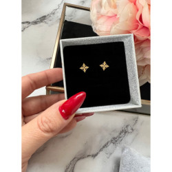 Złote kolczyki wkrętki KONICZYNKI STAL 316L