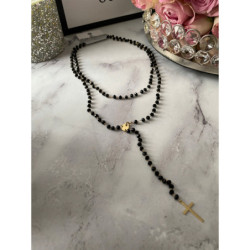 619 Różaniec naszyjnik Blueberry KONICZYNKI Stal