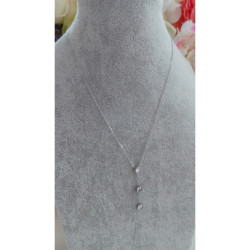 675 Celebrytka KRAWATKA CYRKONIE STAL 316 SREBRNA
