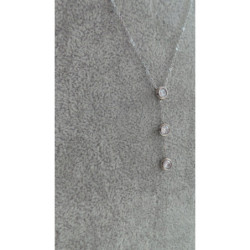 675 Celebrytka KRAWATKA CYRKONIE STAL 316 SREBRNA