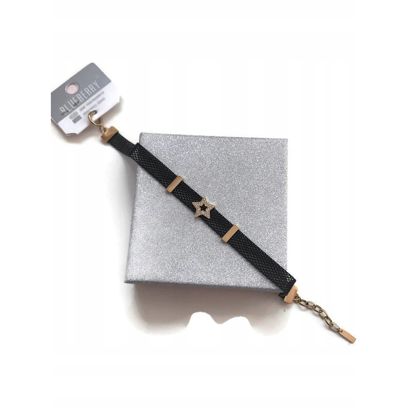 Bransoletka Blueberry Gwiazdka cyrkonie złota