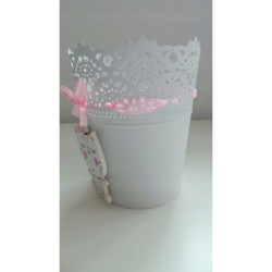 Doniczka, osłonka przybornika na kredki KOTEK