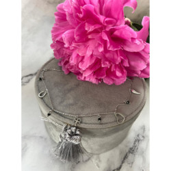 724 SREBRNY łańcuszek celebrytka SERCE Stal 316L