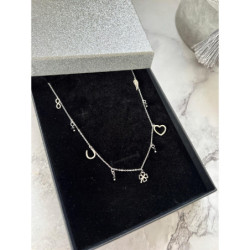 724 SREBRNY łańcuszek celebrytka SERCE Stal 316L