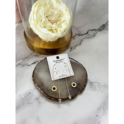 307 Złote kolczyki BLUEBERRY PRZECIĄGANE ZEGAR