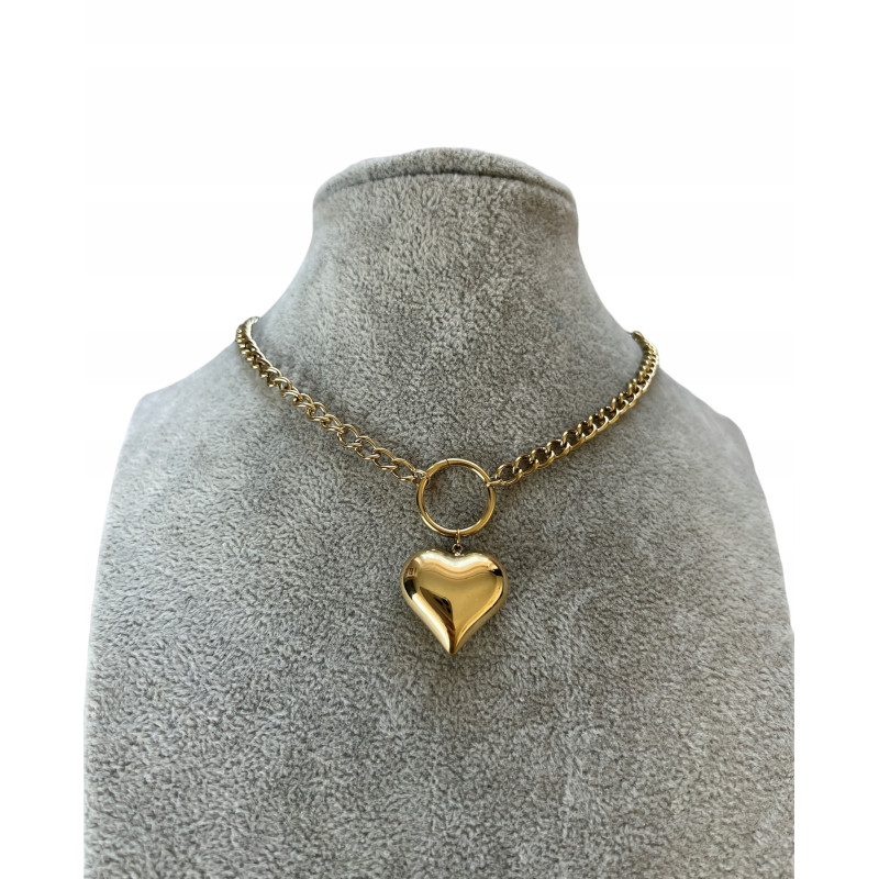 177 Złoty naszyjnik celebrytka SERCE SERDUSZKA