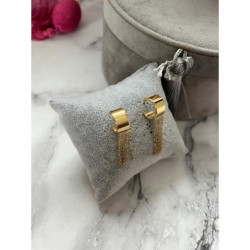 429 Złote kolczyki KÓŁKA ŁAŃCUSZKI STAL 316L