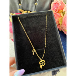 485 Złoty naszyjnik NA PREZENT DELIKATNY STAL 316L