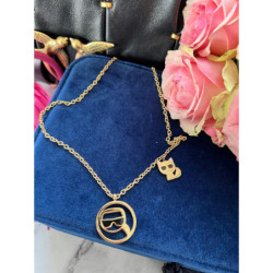 480 Złoty naszyjnik NA PREZENT DELIKATNY STAL 316