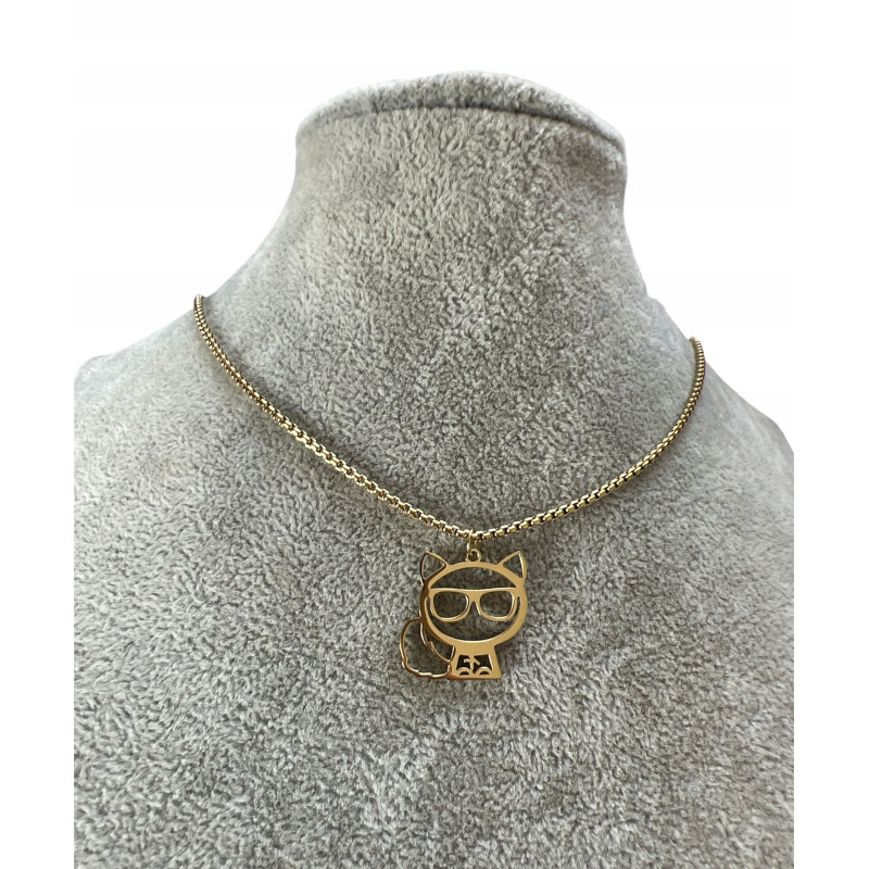 236 Złoty naszyjnik NA PREZENT DELIKATNY STAL 316