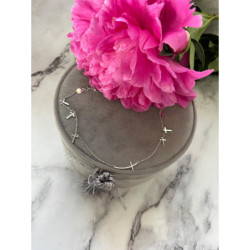 729 SREBRNY łańcuszek celebrytka KRZYŻ Stal 316L