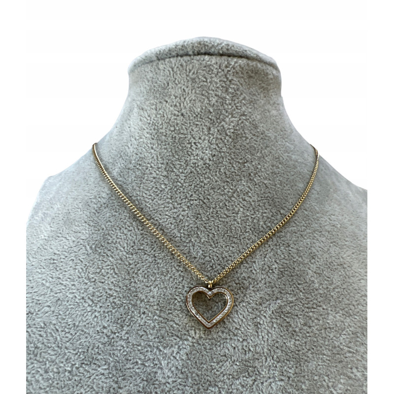 717 Złoty łańcuszek celebrytka SERCE SERDUSZKO