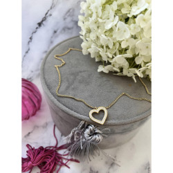 717 Złoty łańcuszek celebrytka SERCE SERDUSZKO