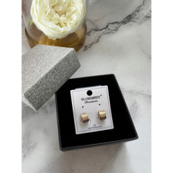 1152 Złote kolczyki BLUEBERRY DELIKATNE STAL 316L