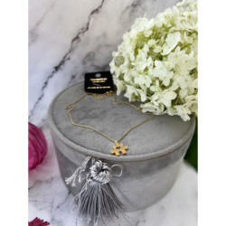 853 Złoty łańcuszek celebrytka PUZZLE SERCE STAL