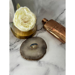 1350 Pierścionek obrączka CYRKONIE r 9/19mm stal