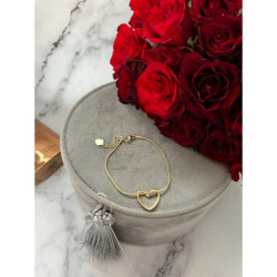 1349 Złota bransoletka delikatna SERCE SERDUSZKO